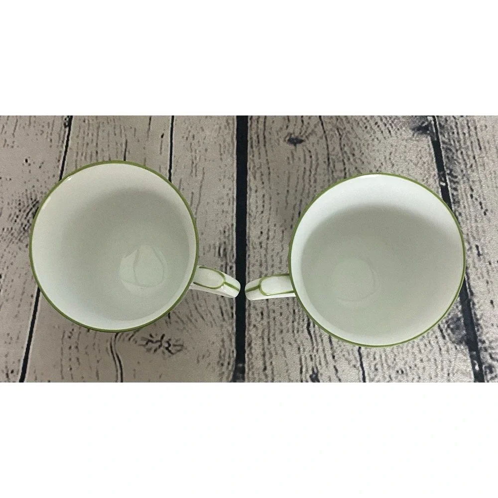 Noritake First Blush Tea Cup Saucer Set Of 4Pink & White Flower Green Trim #2605